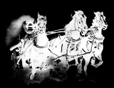 Three Horsse Pumper T-Shirt Image - Click to Return