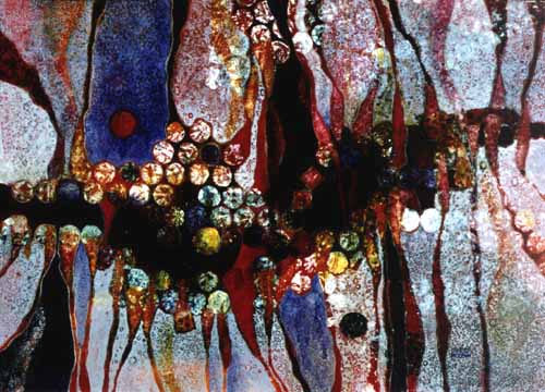 Third Place Award painting Deep Healing by Sheila Hudson.