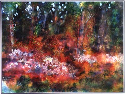 Watermedia Painting: A Walk in the Silence by Jo Simpson
