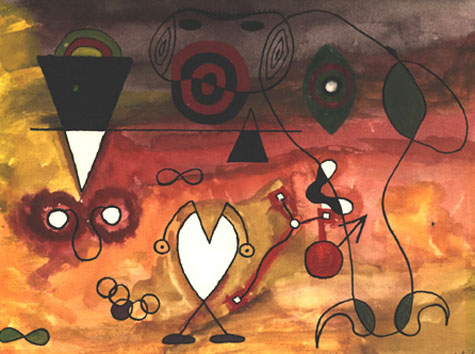 Miro, watercolor and ink