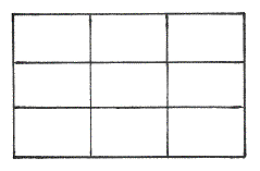 Rectangle divided into thirds.