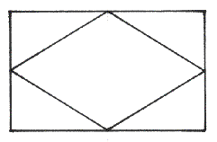 Diamond within a rectangle.